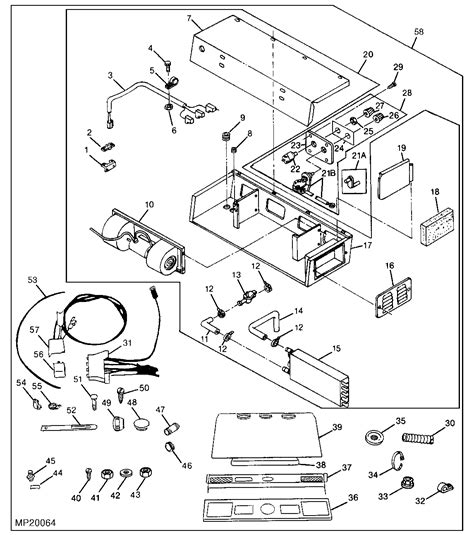 john deere 300 series skid steer cab heater schematic|john deere parts diagram.